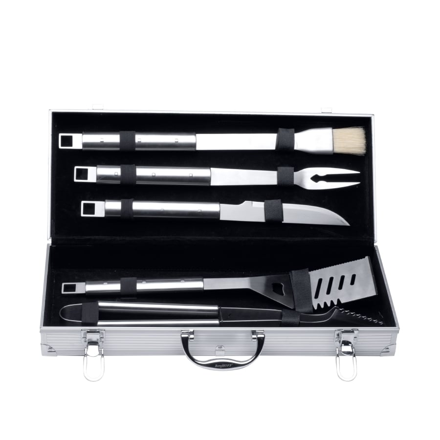 ชุดอุปกรณ์บาร์บีคิวสแตนเลสสตีล BergHOFF  รุ่น Outdoor   6 ชิ้น ทนทาน สีเงิน  1108180_0